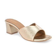 Women Metallic Gold Block Heel Sandals (W-SN-13-GOLD)