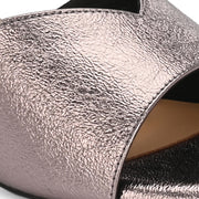 Women Metallic Gunmetal Block Heel Sandals (W-SN-13-GUNMETAL)