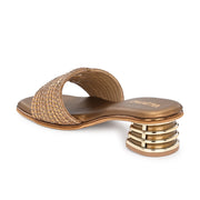 Women Elegant Interwoven Strap Evening Heels (W-SN-17-ANTIQUE)
