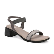 Women Block Heel Sandals (W-SN-19-GREY)