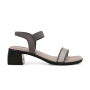 Women Block Heel Sandals (W-SN-19-GREY)