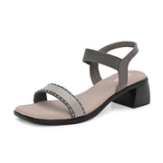 Women Block Heel Sandals (W-SN-19-GREY)