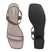 Women Block Heel Sandals (W-SN-19-GREY)