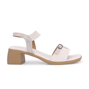 Women Block Heel Sandals (W-SN-20-WHITE)