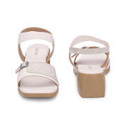 Women Block Heel Sandals (W-SN-20-WHITE)
