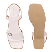 Women Block Heel Sandals (W-SN-20-WHITE)