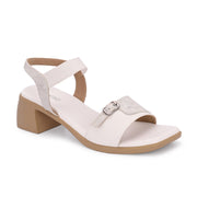 Women Block Heel Sandals (W-SN-20-WHITE)
