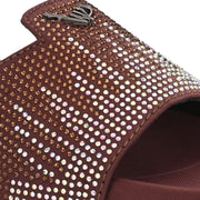 West Port Women Brown Embellished Comfort Slide Sandals (W-STARDUST-20-BROWN-MULTI)