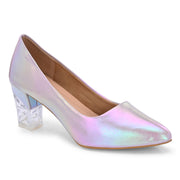 Women Pointed-Toe Pumps (W-VI-11-PURPLE-RAINBOW)