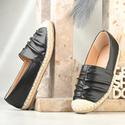 Women Black Espadrilles Loafers (W-V1-18-BLACK)