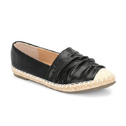 Women Black Espadrilles Loafers (W-V1-18-BLACK)