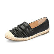 Women Black Espadrilles Loafers (W-V1-18-BLACK)
