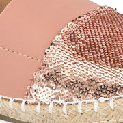 Women RoseGold Sequin Espadrilles Loafers (W-V1-19-ROSEGOLD)