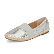 Women Silver Sequin Espadrilles Loafers (W-V1-19-SILVER)