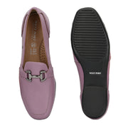 Women Premium Leather Loafers (W-VICTORIA-02-LILAC)