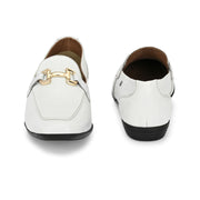 Women Premium Leather Loafers (W-VICTORIA-02-WHITE)