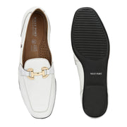 Women Premium Leather Loafers (W-VICTORIA-02-WHITE)