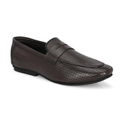 Men Premium Leather Penny Loafers (WALKFREE-30-BROWN)