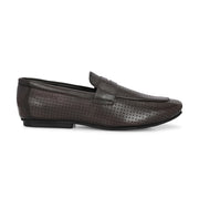 Men Premium Leather Penny Loafers (WALKFREE-30-BROWN)