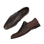 Men Premium Leather Slip On Shoes (Winston-20-Brown)