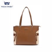 West Port Premium Tote Handbag for Women (WP-BOSS-BELLE-TAN)