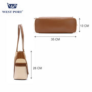 West Port Premium Tote Handbag for Women (WP-BOSS-BELLE-TAN)