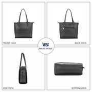 West Port Premium Tote Handbag for Women (WP-ELAN-BLACK)