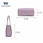 West Port Premium Tote Handbag for Women (WP-ELAN-PEACH)