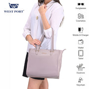West Port Premium Tote Handbag for Women (WP-ELAN-PEACH)