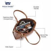 West Port Premium Tote Handbag for Women (WP-ELAN-TAN)