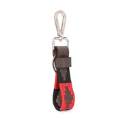 West Port Premium Leather Handcrafted Keychain (WP-KEYCHAIN-01-BLACK-RED)