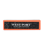 West Port Premium Leather Handcrafted Keychain (WP-KEYCHAIN-01-BLACK-RED)