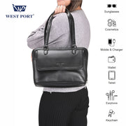 West Port Premium Shoulder Handbag for Women (WP-LINEA-BLACK)