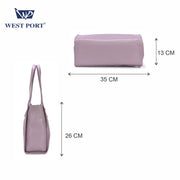 West Port Premium Shoulder Handbag for Women (WP-LINEA-PEACH)
