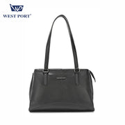 West Port Premium Tote Handbag for Women (WP-URBAN-GRACE-BLACK)