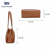 West Port Premium Tote Handbag for Women (WP-URBAN-GRACE-TAN)