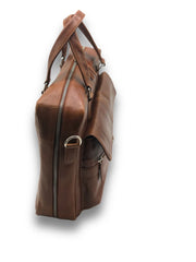 West Port Premium Leather Laptop Bag (M-BG-ISC-02-TAN)