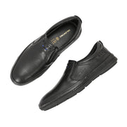 Men Premium Leather Slip-On Formal Shoes (Yoga-05-Black)