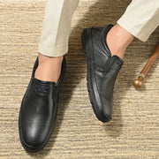Men Premium Leather Slip-On Formal Shoes (Yoga-05-Black)