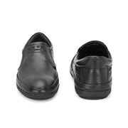 Men Premium Leather Slip-On Formal Shoes (Yoga-05-Black)