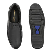 Men Premium Leather Slip-On Formal Shoes (Yoga-05-Black)