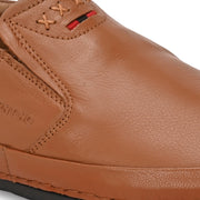 Men Premium Leather Slip-On Formal Shoes (Yoga-05-Tan)