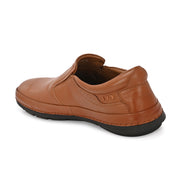 Men Premium Leather Slip-On Formal Shoes (Yoga-05-Tan)