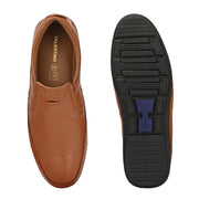 Men Premium Leather Slip-On Formal Shoes (Yoga-05-Tan)