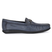 Men Premium Leather Blue Slip on Loafer (V-Class-11-Blue)