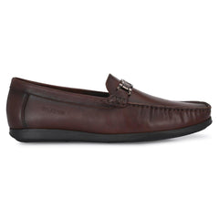 Men Premium Leather Brown Slip On Loafer (V-Krebs-11)