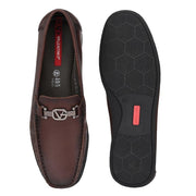 Men Premium Leather Brown Slip On Loafer (V-Class-11-Brown)