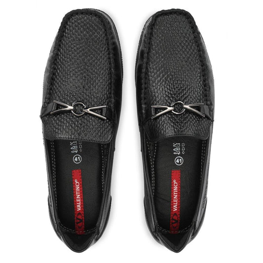 V-KREBS-41 BLACK MEN LEATHER LOAFER