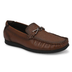 Men Premium Leather Mocca Slip On Loafer (V-Krebs-41)