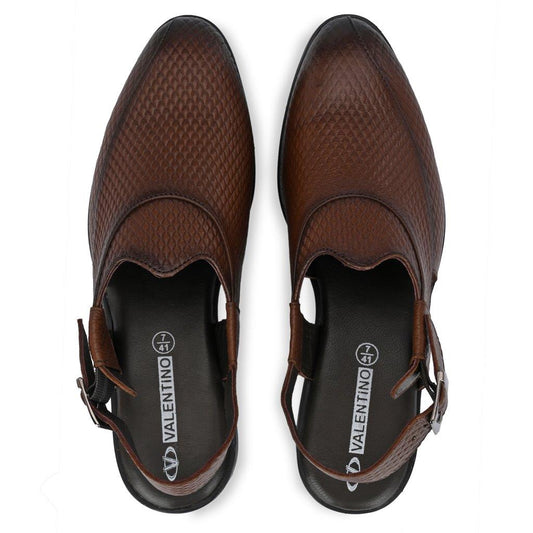 FLIGHT-31 BROWN MEN LEATHER SANDAL